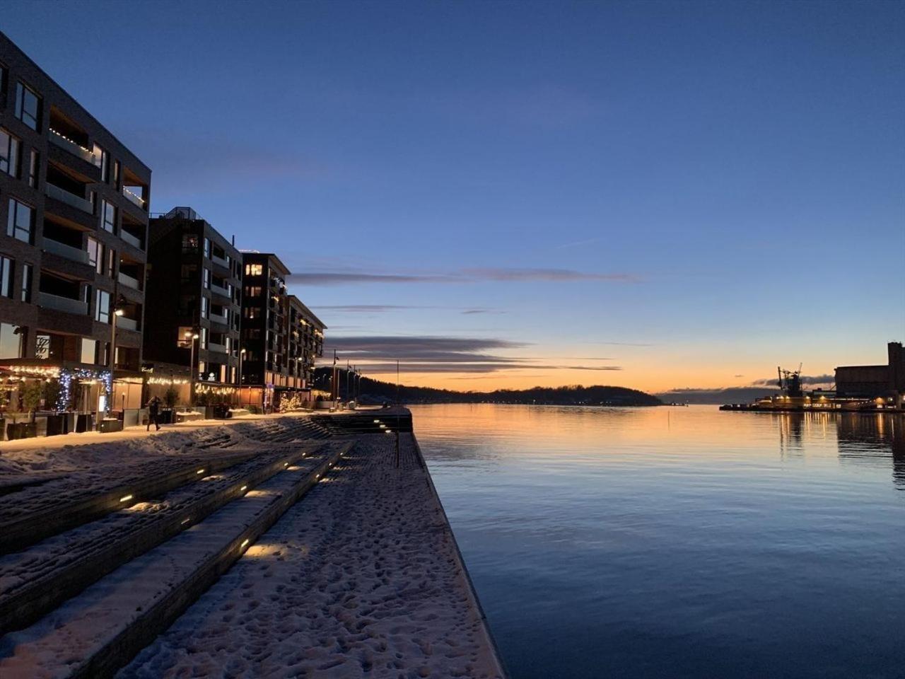 Luxury 2-Bedroom Apartment With Seaview In Oslo City Center Bagian luar foto