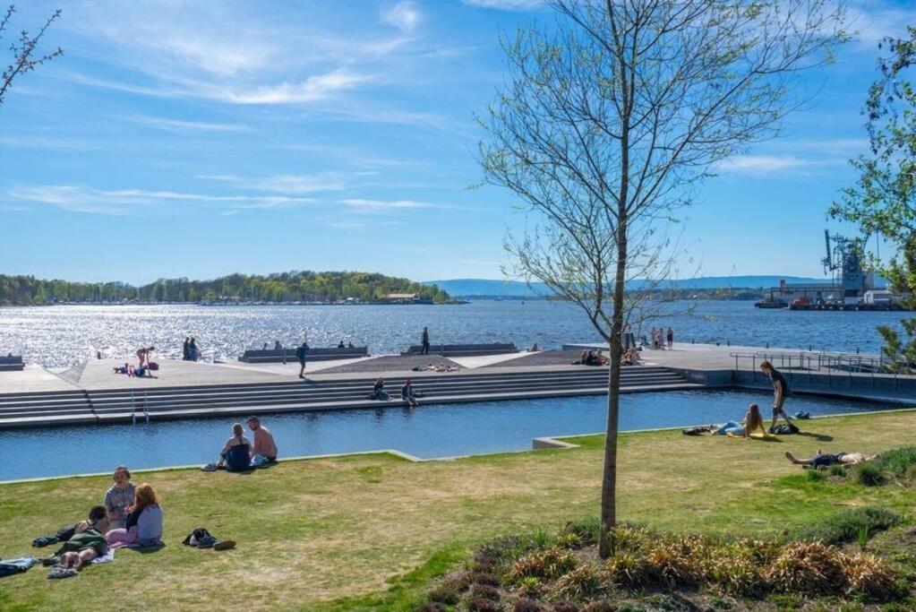 Luxury 2-Bedroom Apartment With Seaview In Oslo City Center Bagian luar foto